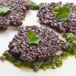 Black Rice Fritters with Chimichurri – a Hanukkah Friendly Entree Recipe