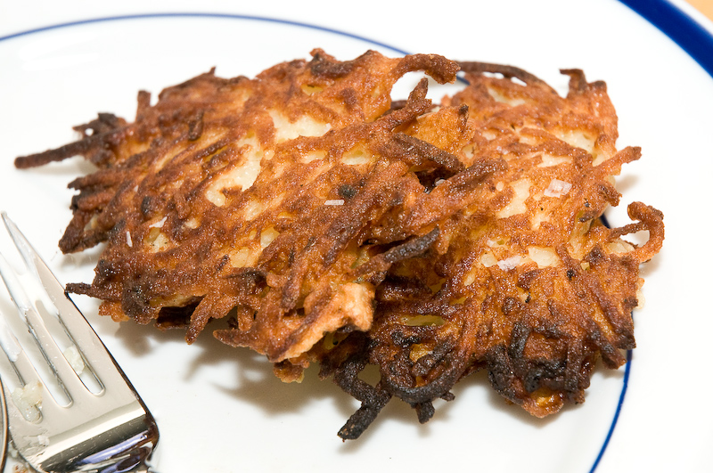 Latkes - crispy potato pancakes for Hannukah