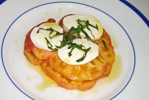 Heirloom Caprese and a Grilled Zucchini and Tofu
