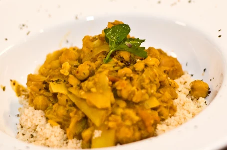 Recipe: Spicy Chickpea Stew with Roasted Cauliflower