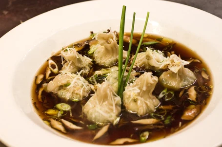 Winter Green Dumplings in Shiitake Broth - Now Live At Cafe Flora