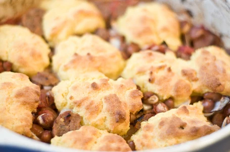 Recipe: Veggie Chili Beans with Cornbread Dumplings