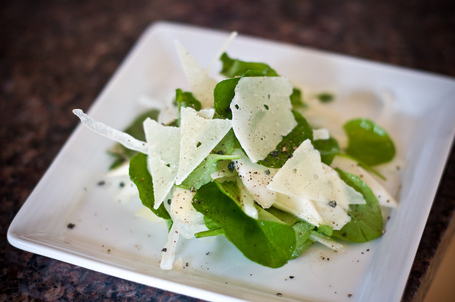 White Asparagus Salad with Watercress and Romano