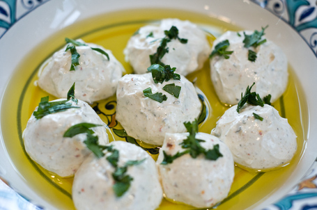 Syrian Style Labneh (Spiced Yogurt Cheese)