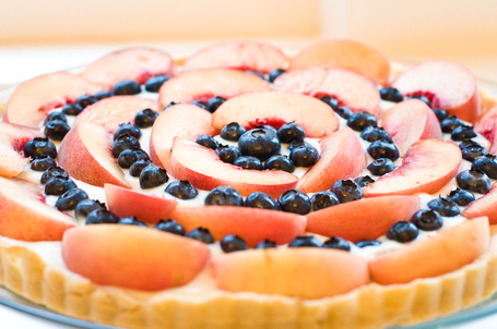 Nectarine and Blueberry Tart