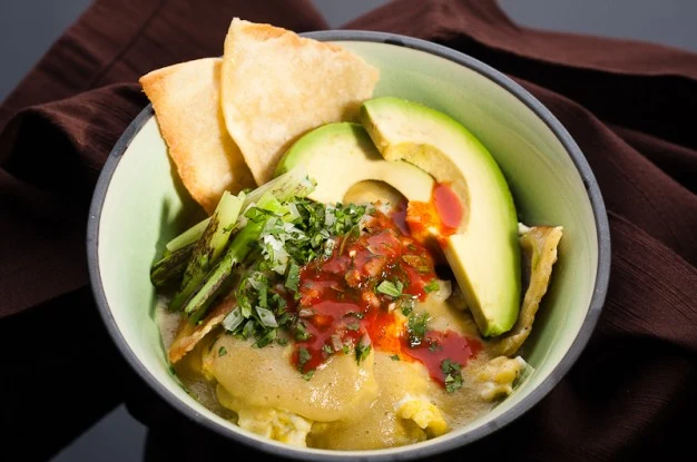 Chilaquiles Verdes - Mexican Scrambled Eggs with Corn Tortillas and Green Salsa - Recipe