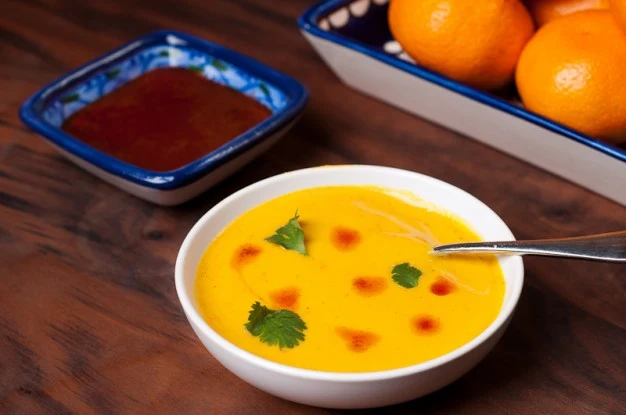 Red Lentil and Kabocha Squash Soup with Harissa Oil - Sneak Peek Recipe From The Cookbook