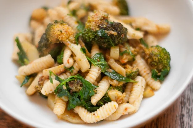 Cavatelli with Slow Roasted Broccoli and Harissa - Recipe