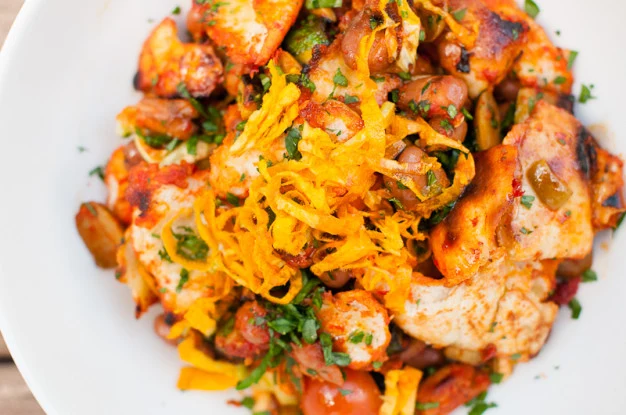 Fried Pita Bread with Fava Beans and Zucchini - Recipe