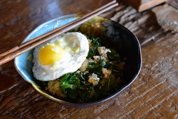 Kale Fried Rice for One - Infinitely Adaptable Recipe