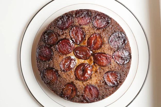 Italian Plum Upside Down Cake - Recipe