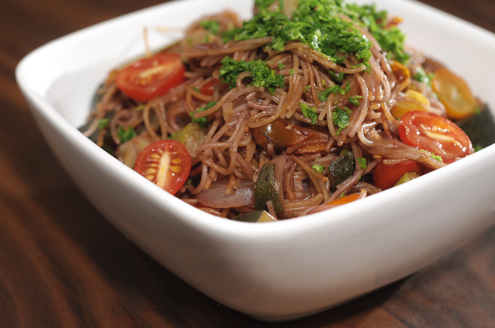 Absorption-Cooked Peppery Red-Wine Capellini - Recipe