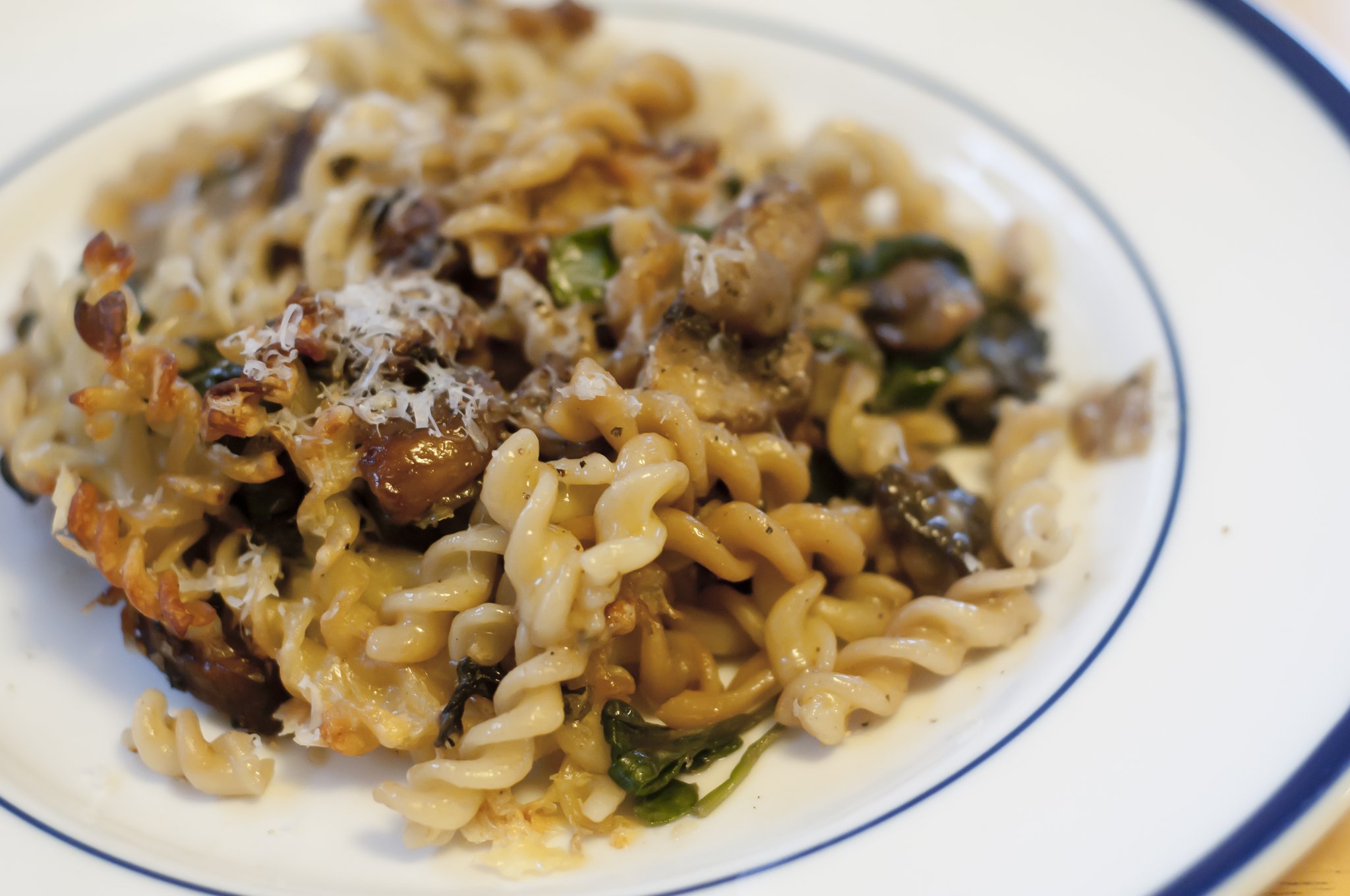 Baked Penne with Mushrooms and Fontina - Recipe