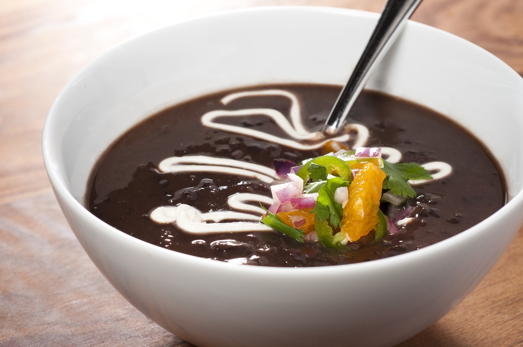 Black Bean Soup With Orange-Jalapeno Salsa - Recipe