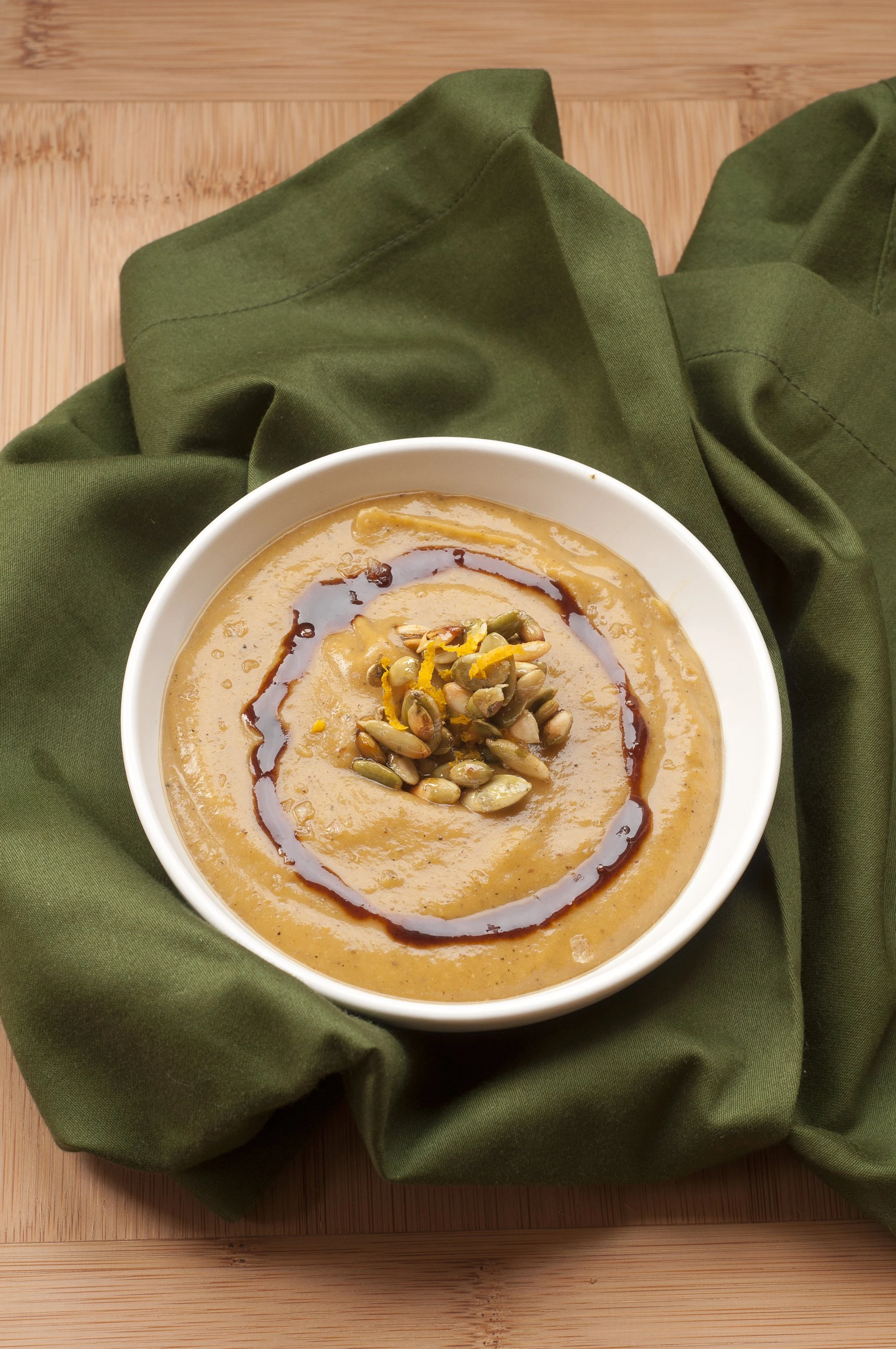 Butternut Squash Soup with Maple Pumpkin Seeds - Recipe