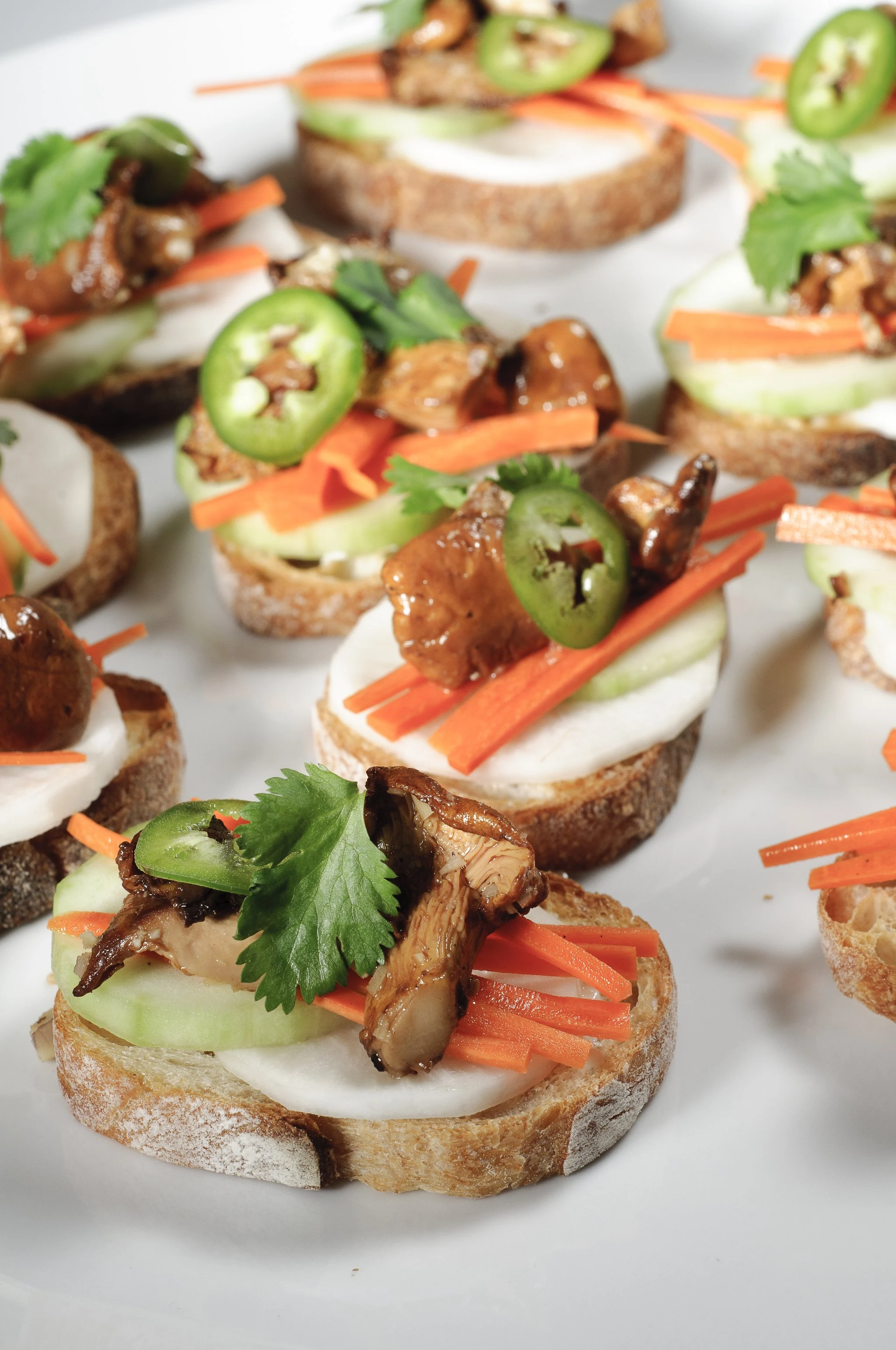 Chanterelle Bánh Mi Bites - Recipe