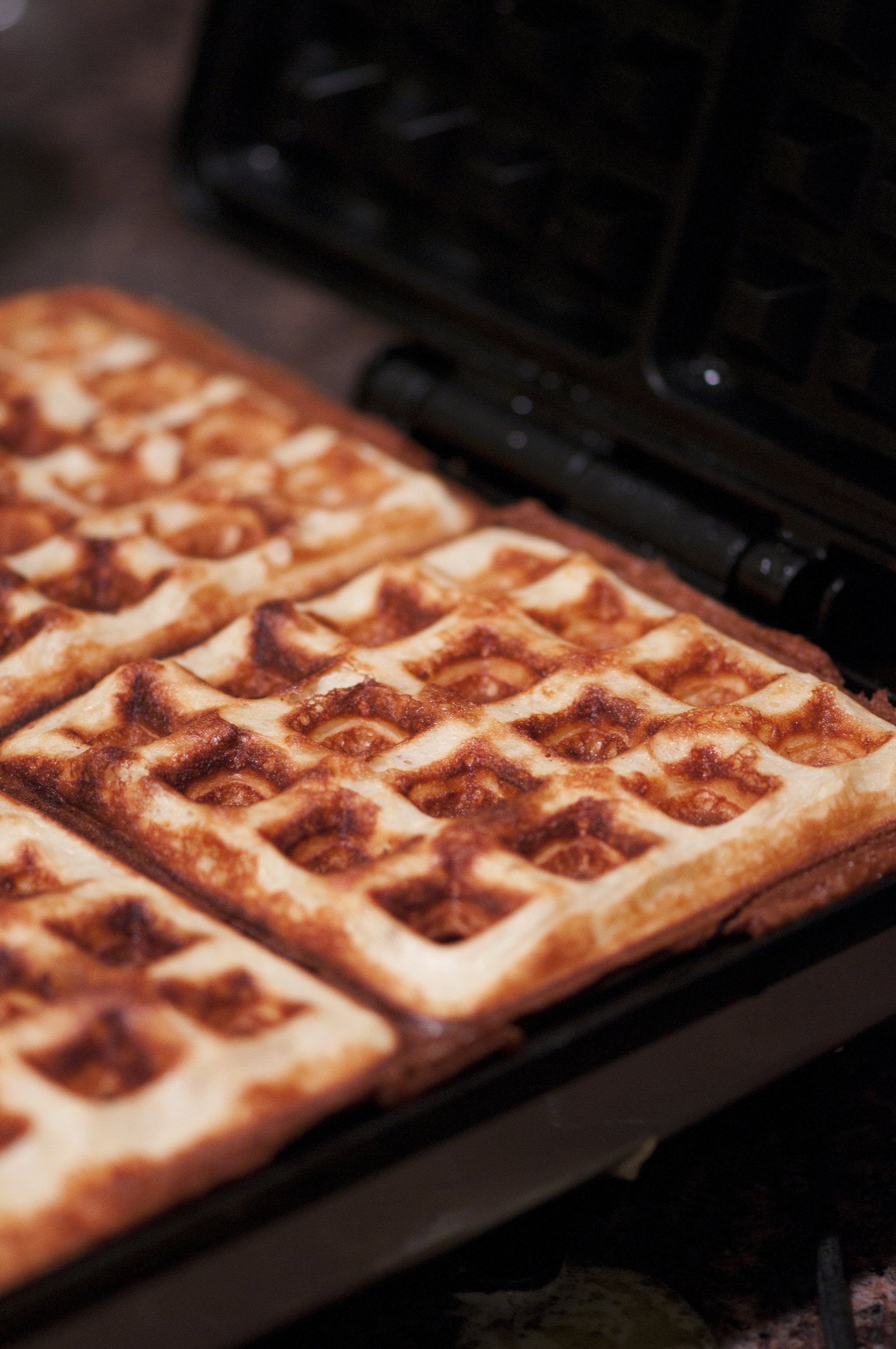 Crunchy Crusted Yeast-Raised Belgian Waffles - Recipe