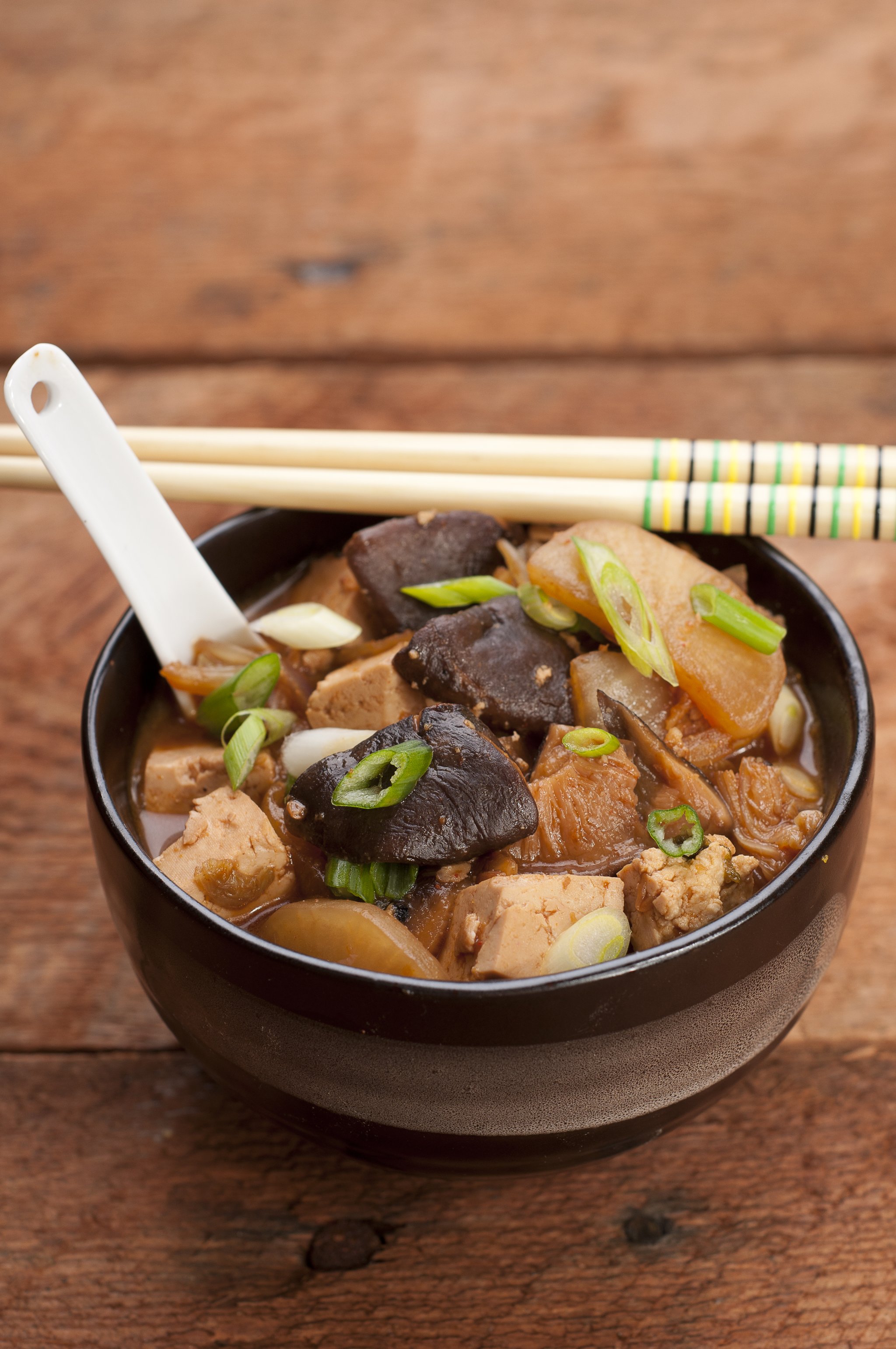 Kimchi Stew (Kimchi Jigae) with Shiitake and Daikon - Recipe