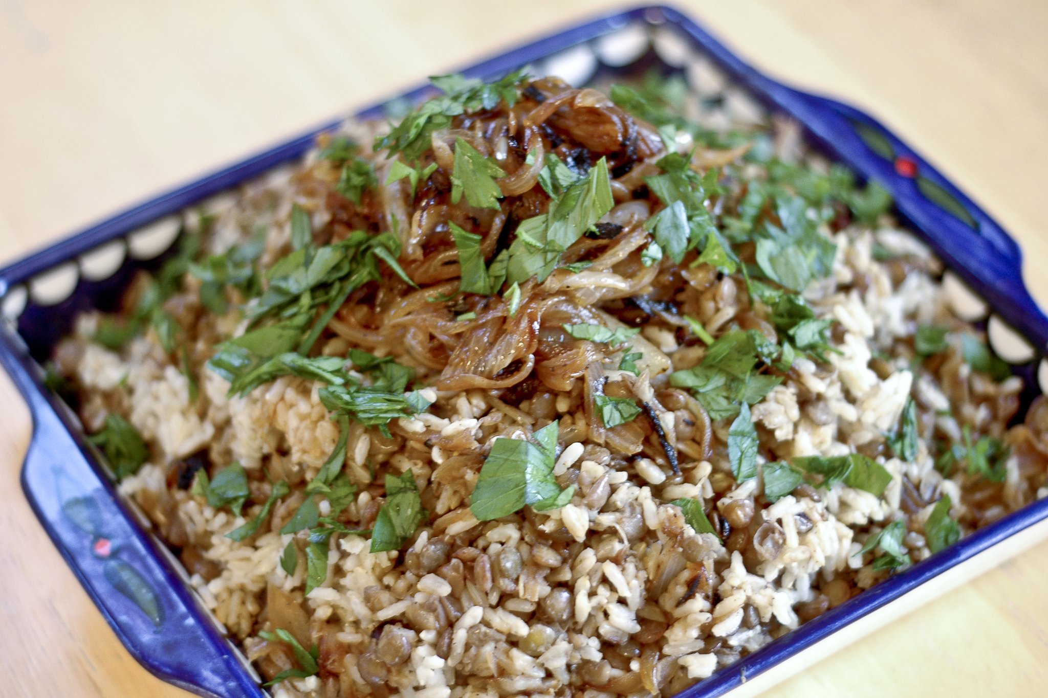 Mujadara – Middle Eastern Rice and Lentil Pilaf - Recipe