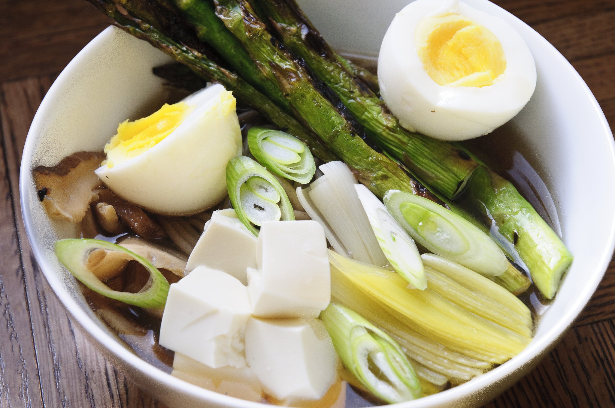 Soba Noodles in Shiitake Shoyu Broth with Spring Vegetables - Recipe