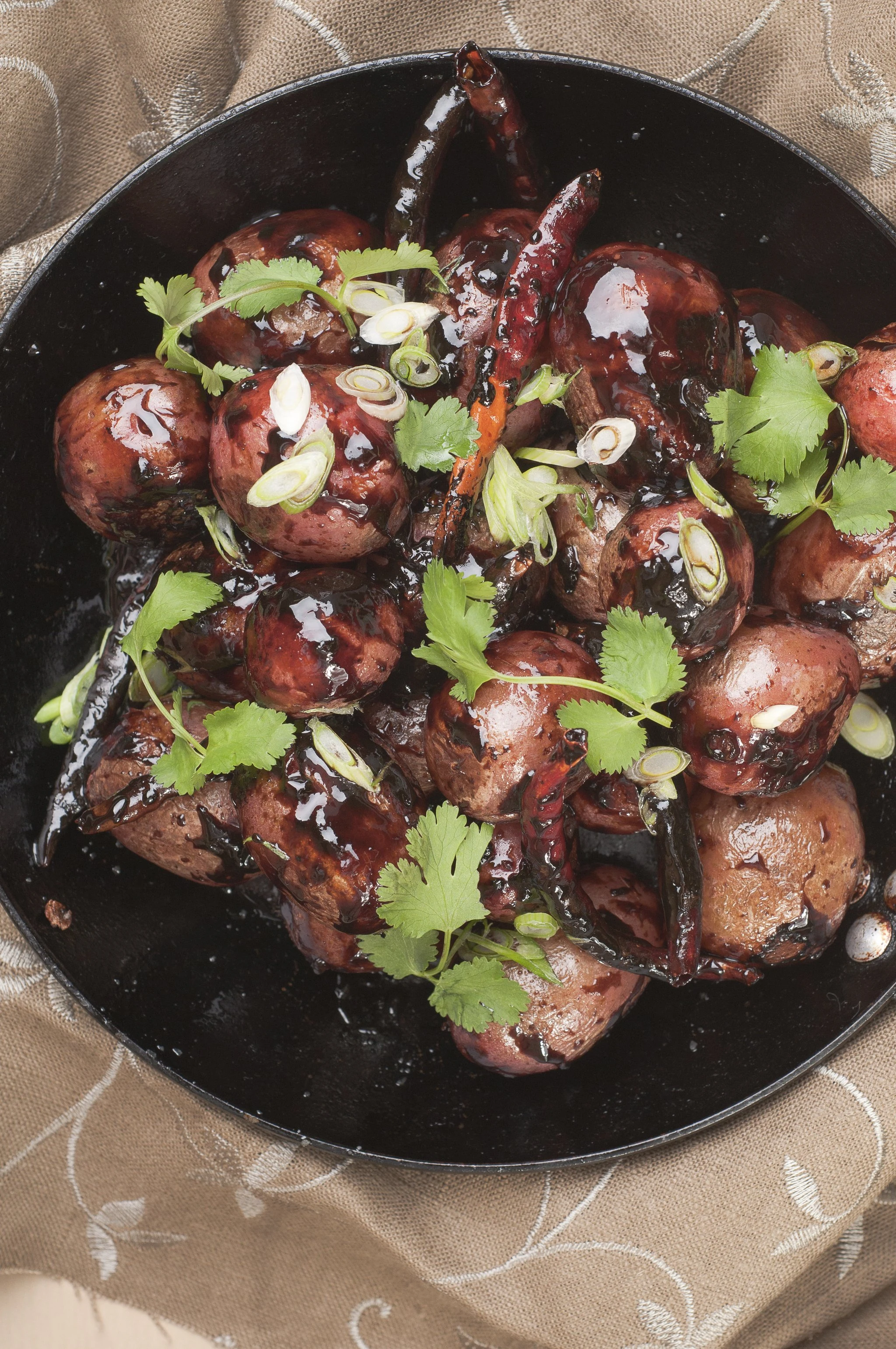 Spicy Tamarind-Glazed Potatoes - Recipe