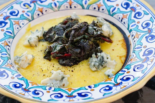Polenta With Sauteed Chard and Gorgonzola