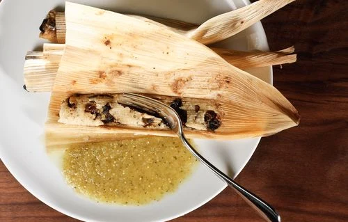 Nuevo León Style Tamales, Adapted to be Vegetarian - Recipe