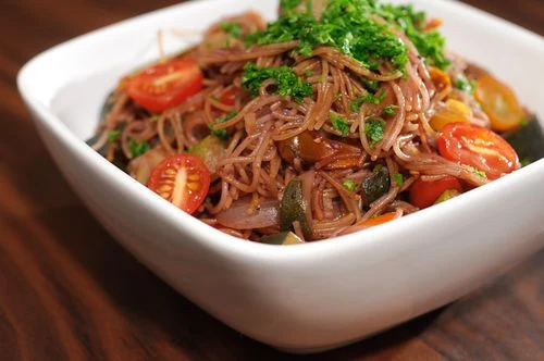Peppery Red Wine Capellini - Cooked By The Absorption Method - Recipe