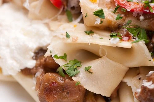 Pappardelle with Eggplant Ragu and Fresh Ricotta - Recipe