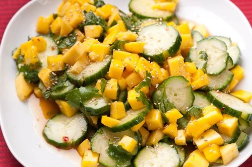Cucumber and Mango Salad with Sweet Chili Dressing - Recipe