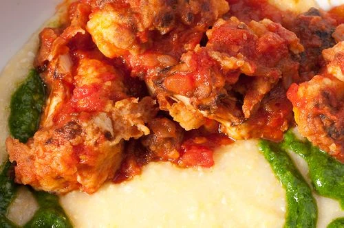 Sephardic-Style Breaded Cauliflower in Lemony Tomato Sauce - Recipe