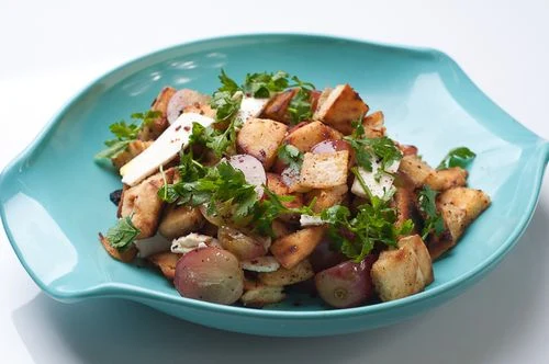 Warm Grapes, Toasted Pita Bread and Ricotta Salata - Recipe