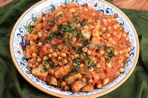 Turkish Chickpea and Potato Stew with Baharat